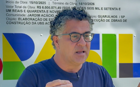 Alencar acompanha as obras de uma nova UBS em Guarulhos