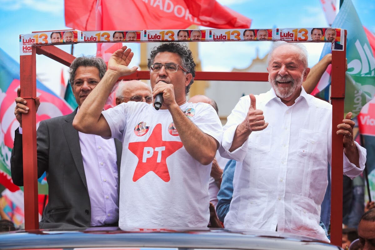 Alencar e Lula durante a campanha eleitoral de 2022